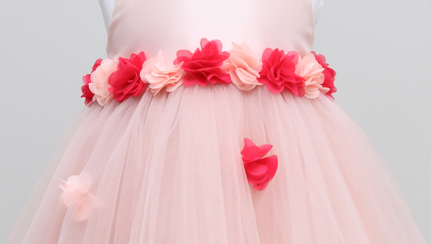 Pink Tulle Flower Girl Dress: Baby Wedding, First Birthday