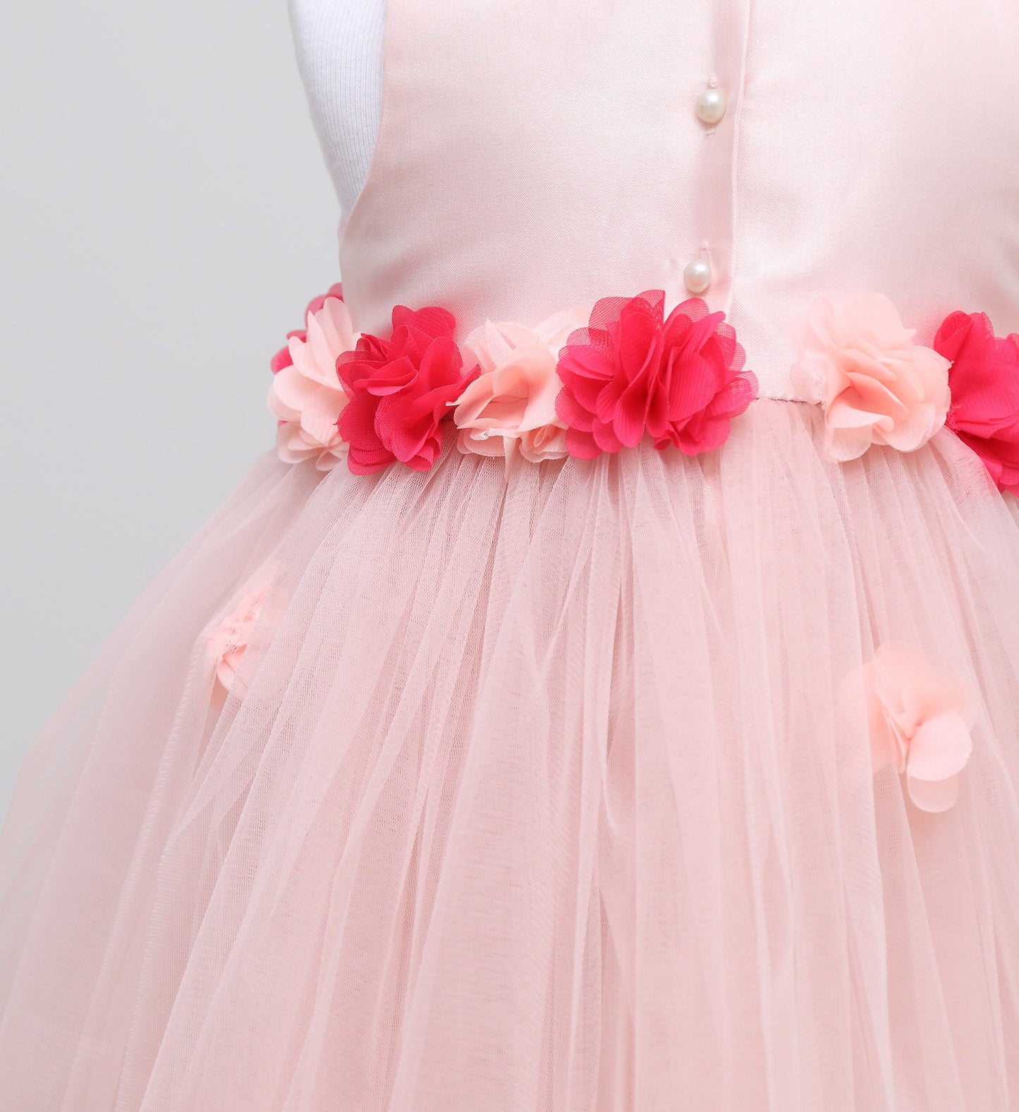 Pink Tulle Flower Girl Dress: Baby Wedding, First Birthday