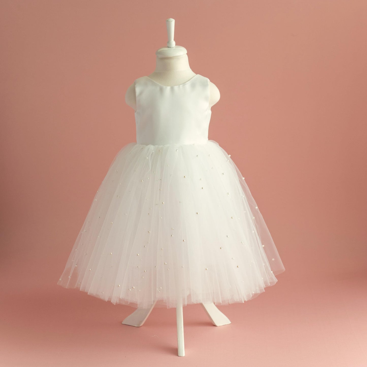 Enchanting Ivory Boho Flower Girl Dress - Rustic Tulle Wedding Attire