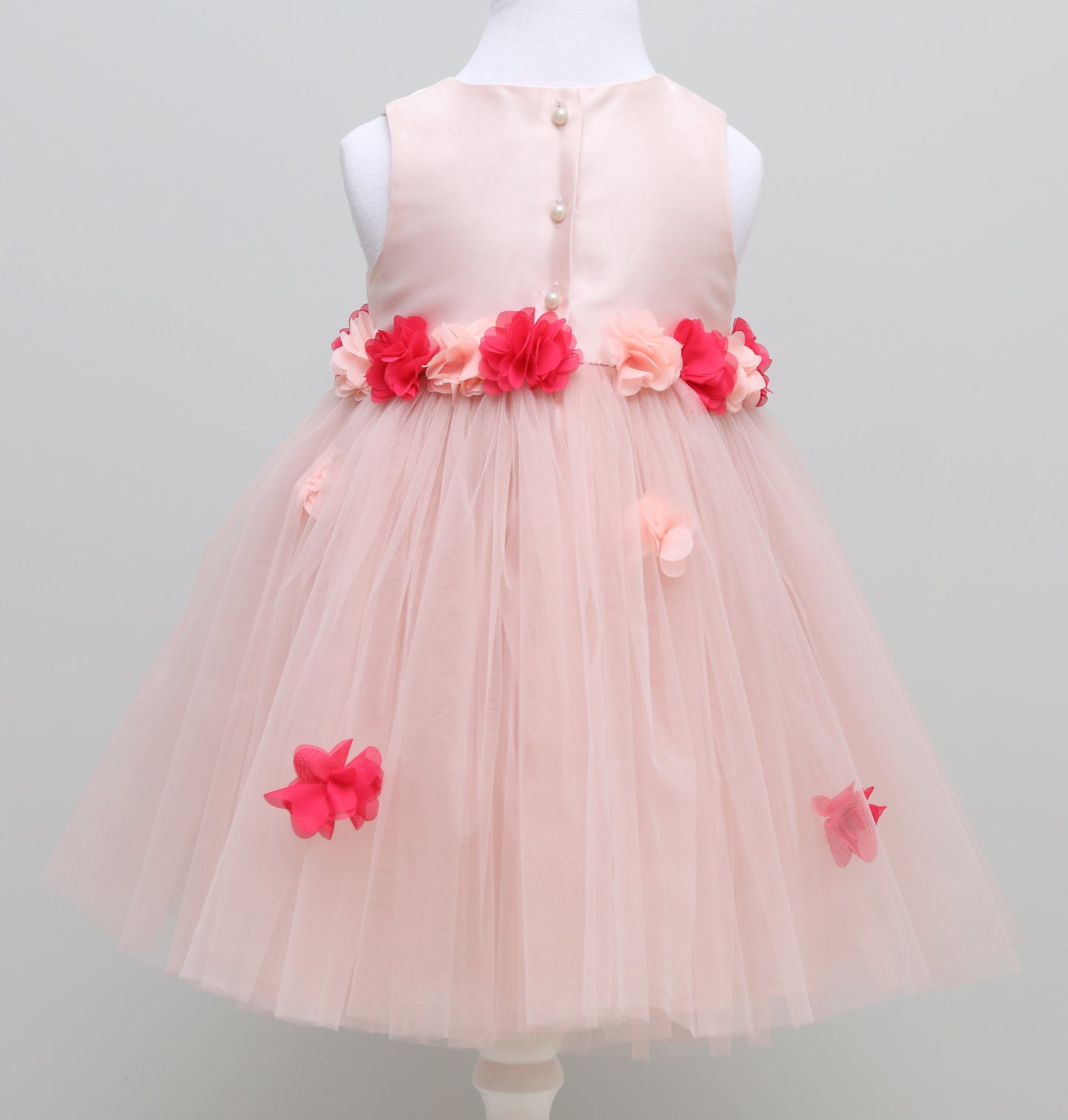Pink Tulle Flower Girl Dress: Baby Wedding, First Birthday