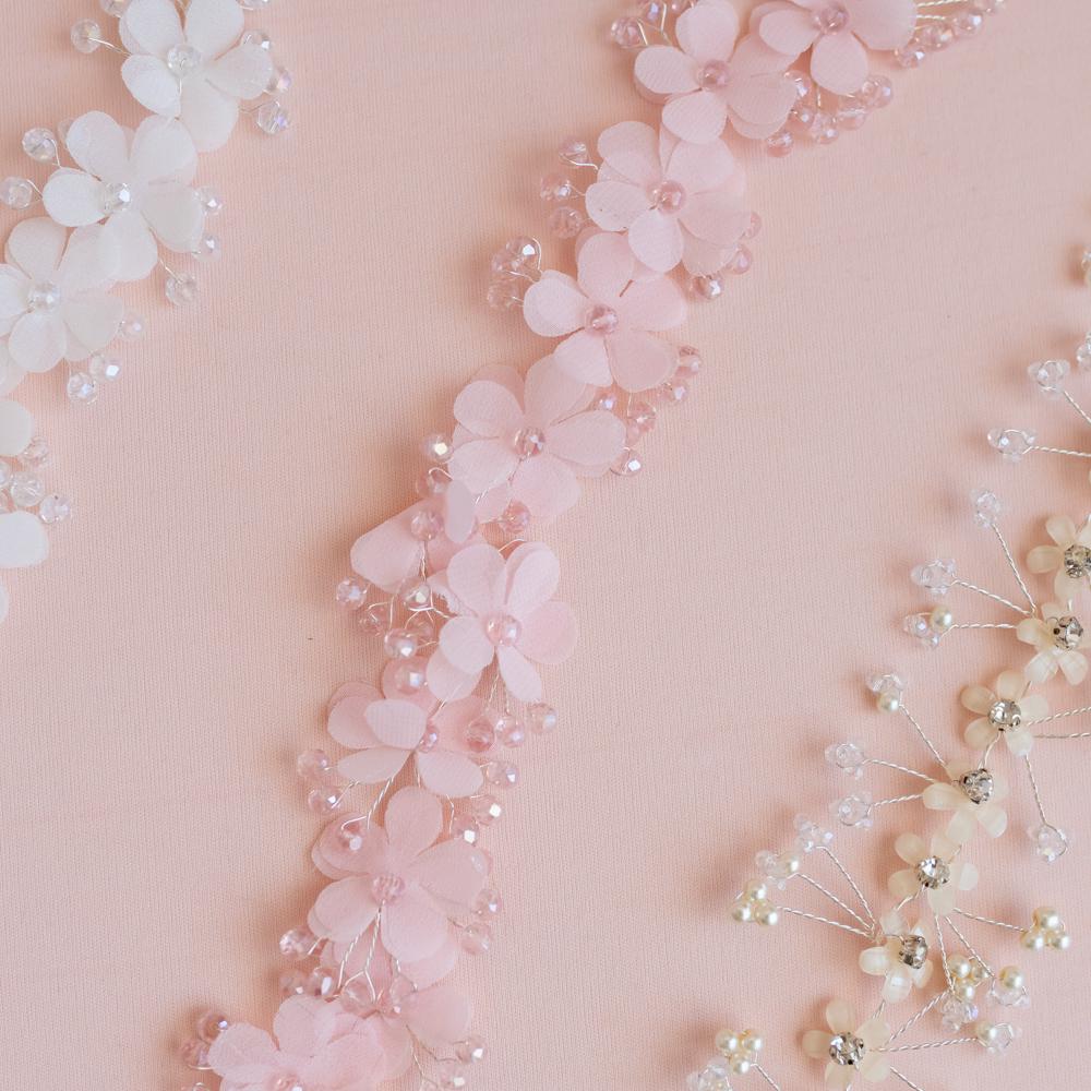 Handmade Pearl Wedding Hair Accessories: Headband, Vine, Comb & Bow