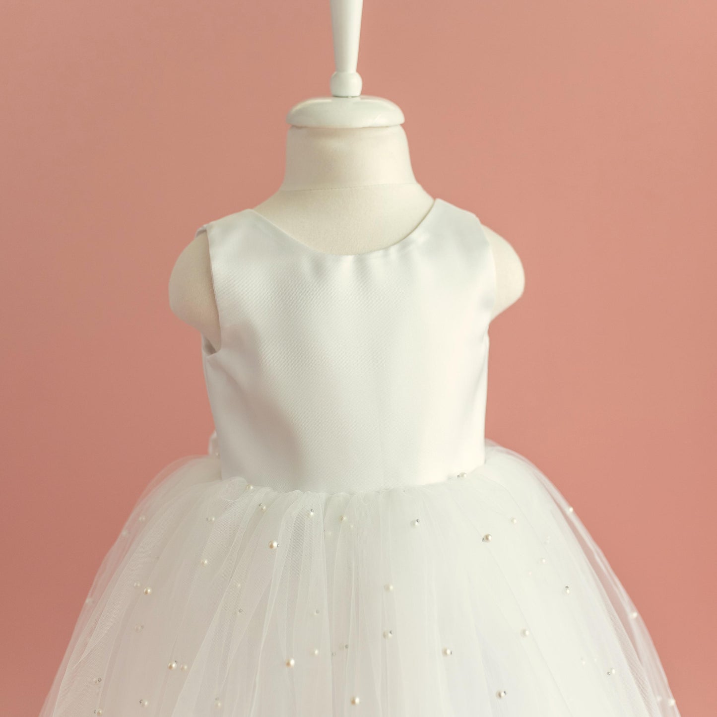Enchanting Ivory Boho Flower Girl Dress - Rustic Tulle Wedding Attire
