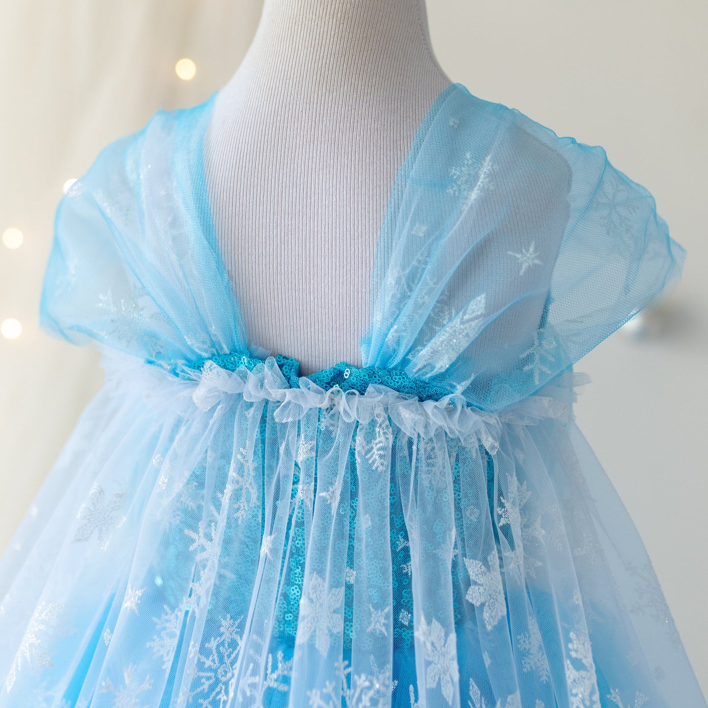 Girls' Sparkling Elsa-Inspired Princess Costume