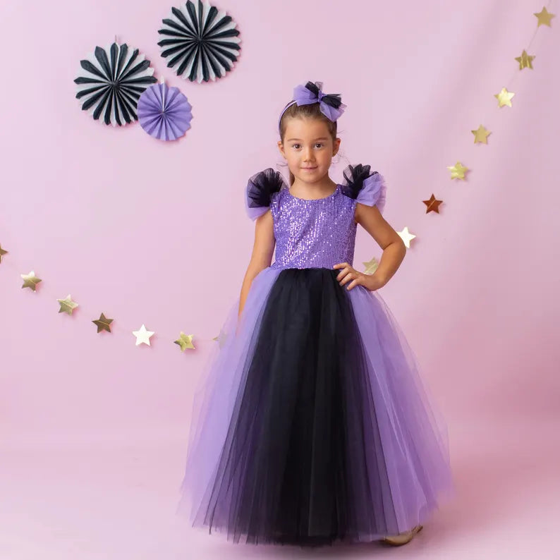 Girls Kuromi Princess Costume: Magical Flower Dress for Cosplay