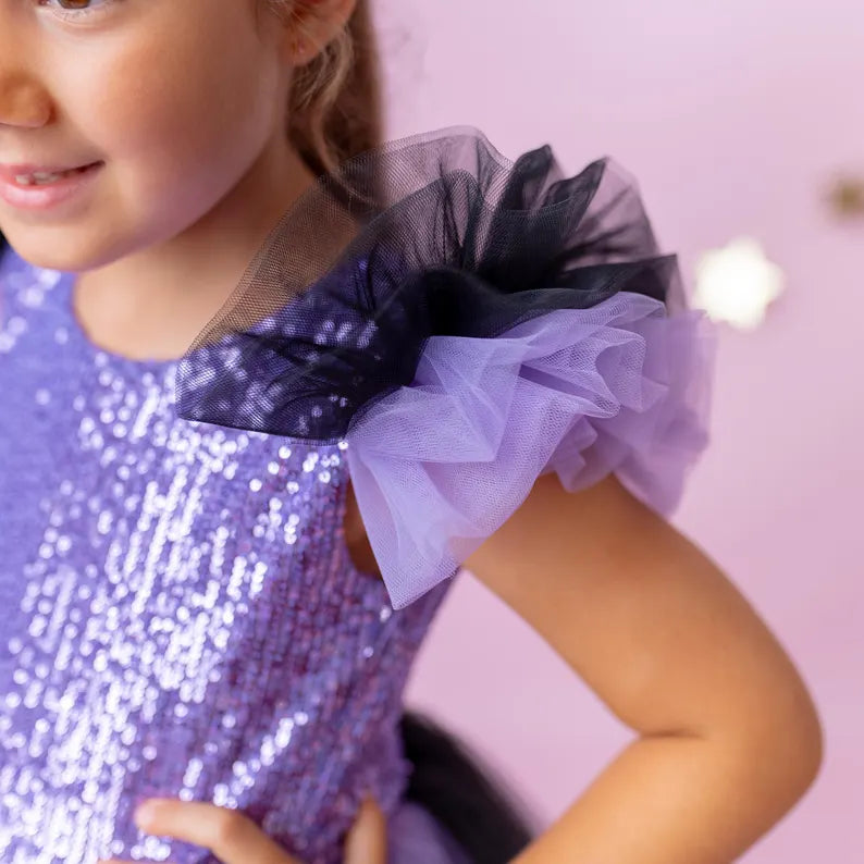 Girls Kuromi Princess Costume: Magical Flower Dress for Cosplay
