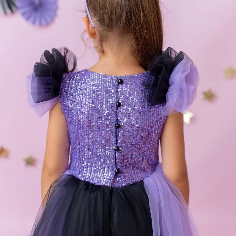 Girls Kuromi Princess Costume: Magical Flower Dress for Cosplay