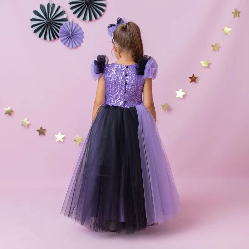 Girls Kuromi Princess Costume: Magical Flower Dress for Cosplay