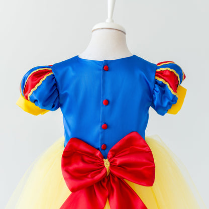 Snow White Dress: Princess Costume with Headband for Halloween