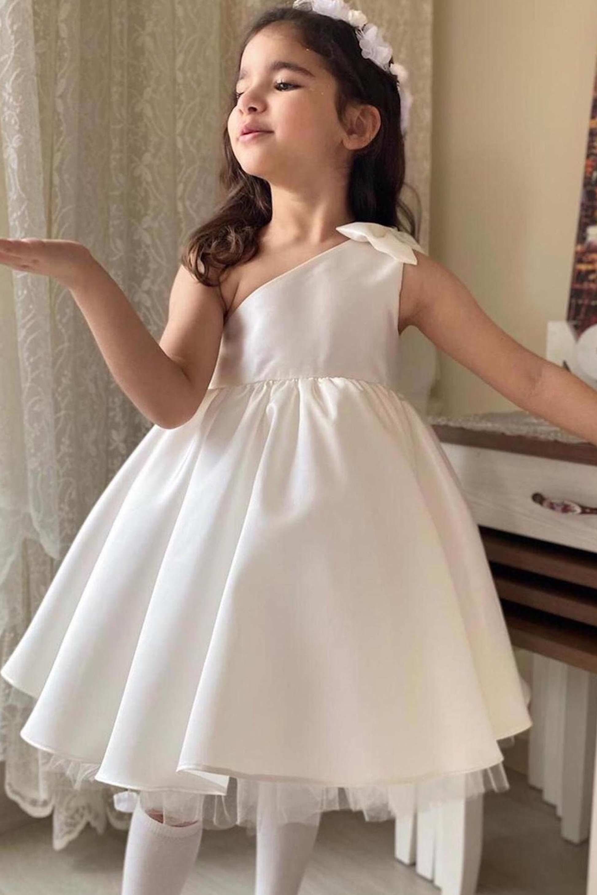 Satin Flower Girl and Communion Dress – HandyyBaby