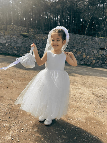 Ivory Boho Dress - Rustic Tulle Wedding