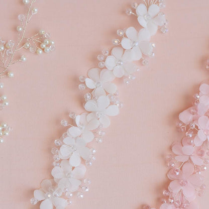 Handmade Pearl Wedding Hair Accessories: Headband, Vine, Comb & Bow