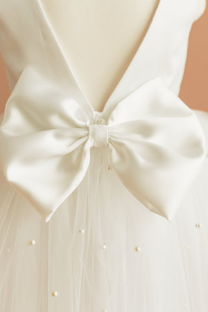 Ivory Boho Dress - Rustic Tulle Wedding