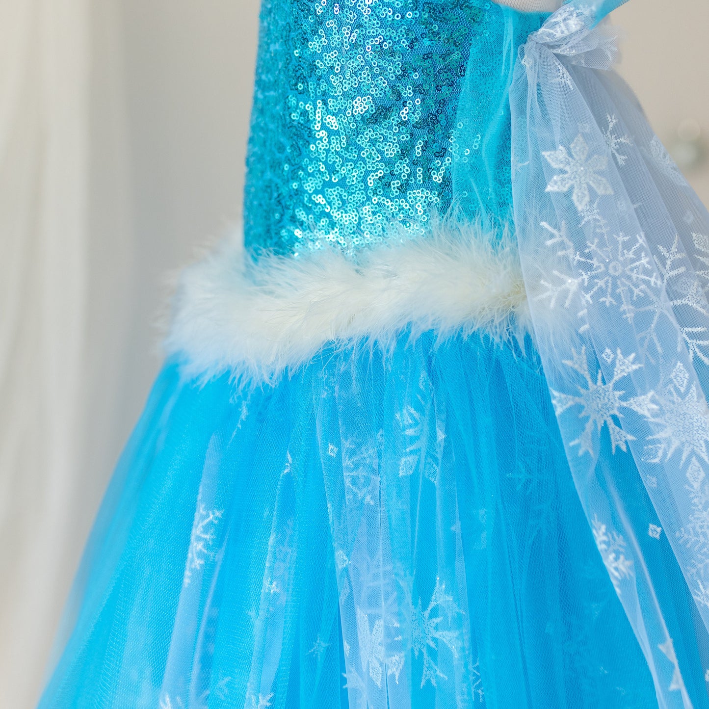 Girls' Sparkling Elsa-Inspired Princess Costume