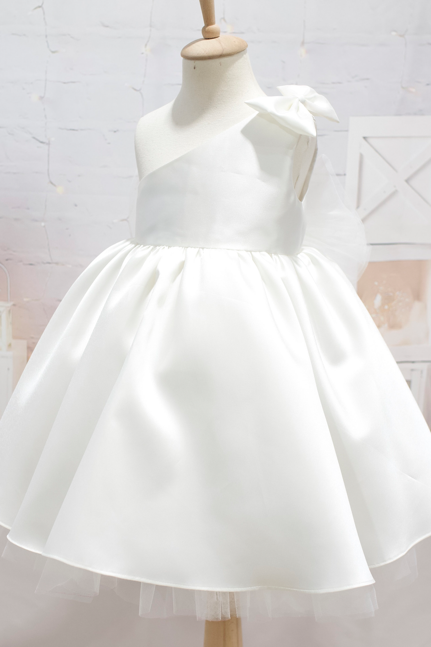 Satin Flower Girl and Communion Dress