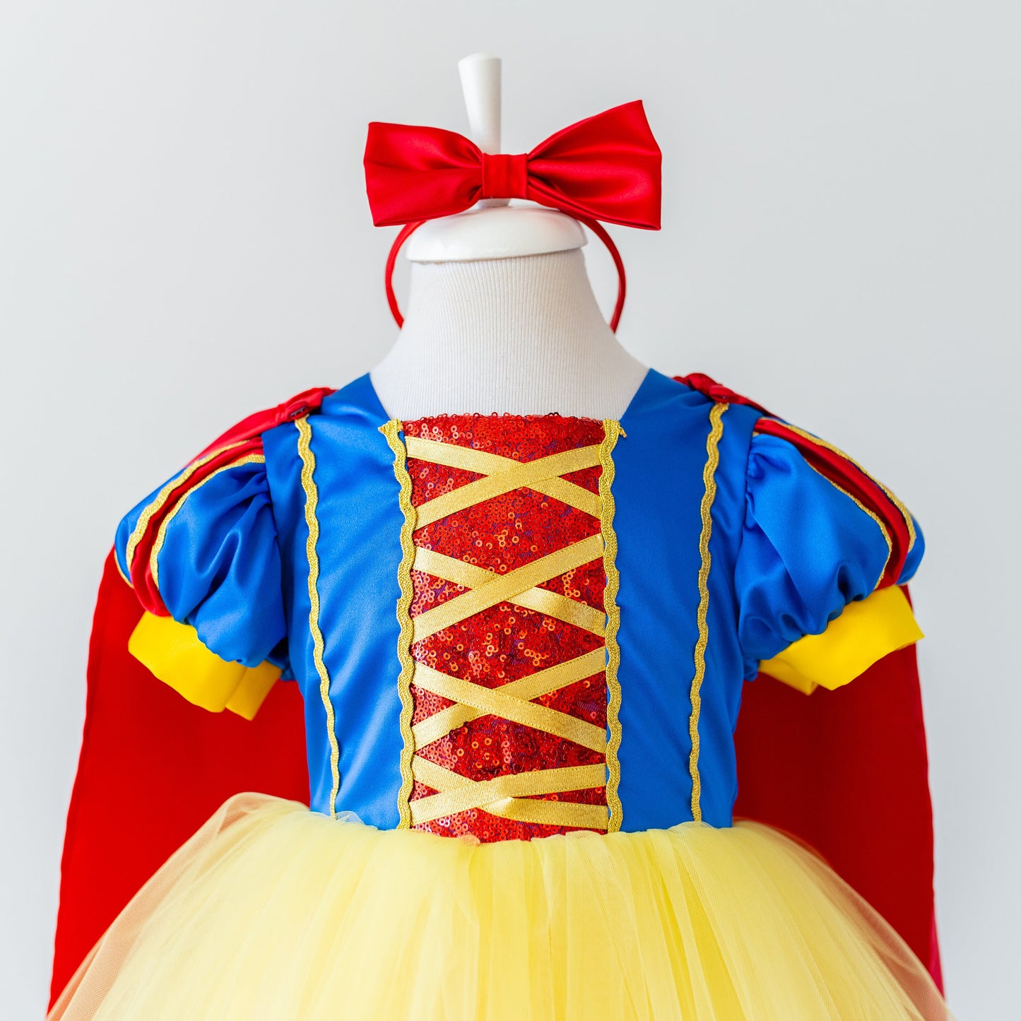 Snow White Dress: Princess Costume with Headband for Halloween