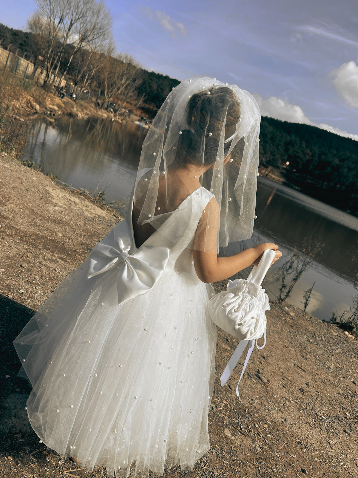 Ivory Boho Dress - Rustic Tulle Wedding