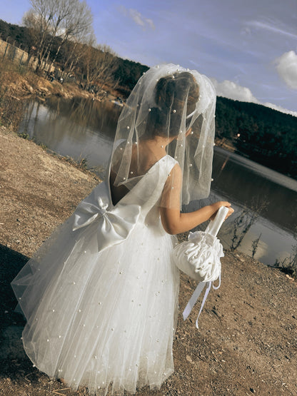 Ivory Boho Dress - Rustic Tulle Wedding