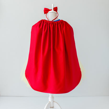 Snow White Dress: Princess Costume with Headband for Halloween