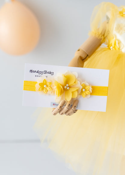 Elegant Yellow Tulle Toddler Girl Dress with Satin Diaper Cover for Special Occasions