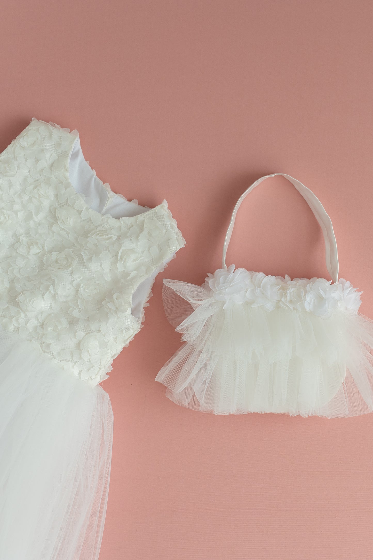 3D Flower Girl Tulle Dress: Elegant First Communion, Baptism