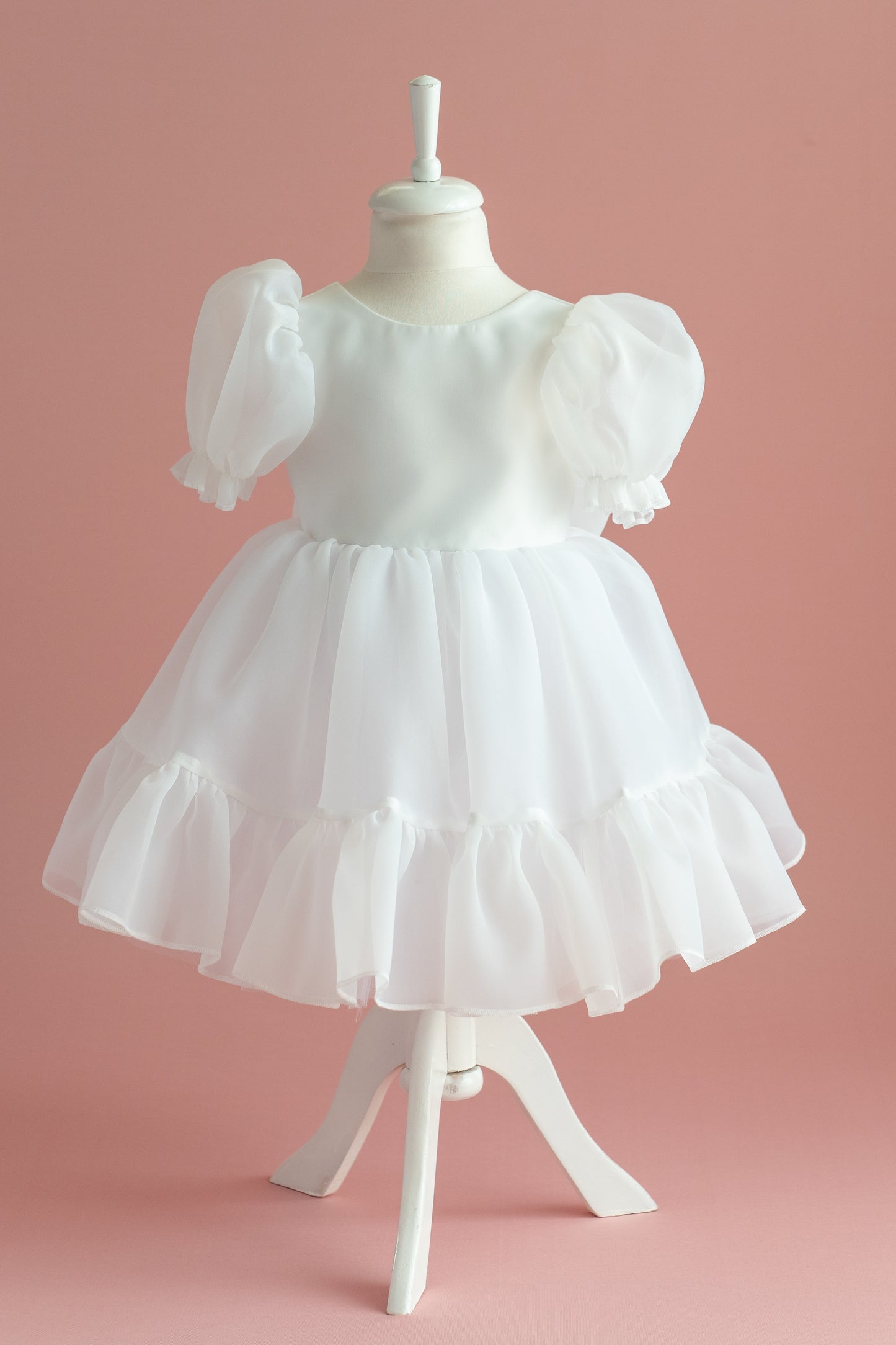 Organza Dress with Bow: First Communion, Party Dress
