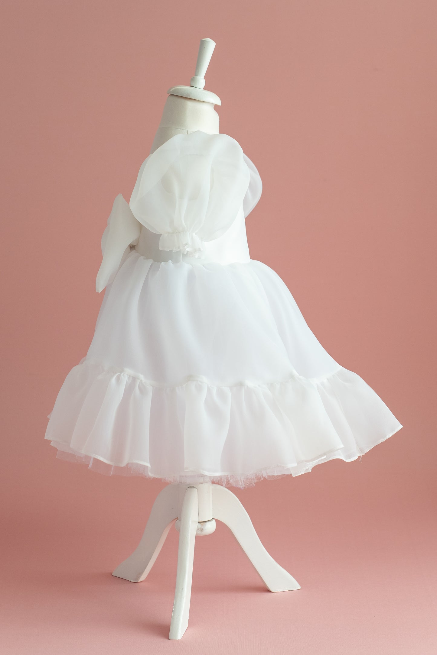 Organza Dress with Bow: First Communion, Party Dress