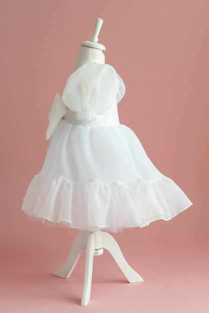 Organza Dress with Bow: First Communion, Party Dress