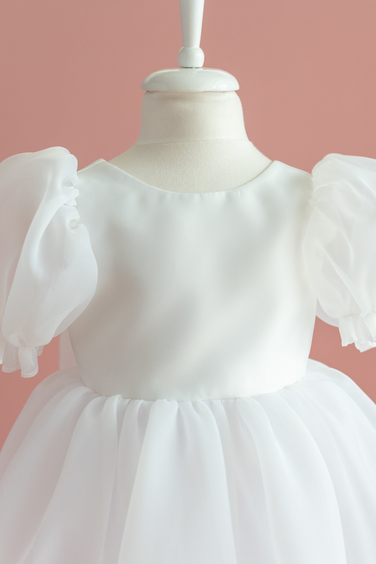Organza Dress with Bow: First Communion, Party Dress