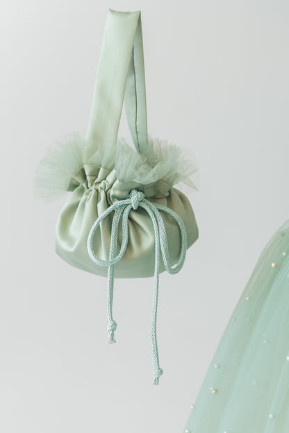 Sage Green Tulle Dress: Pearl Wedding