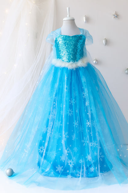 Sparkling Elsa-Inspired Princess Costume