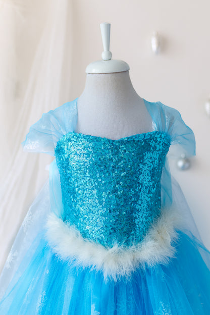 Sparkling Elsa-Inspired Princess Costume