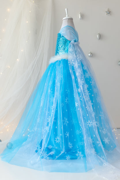 Sparkling Elsa-Inspired Princess Costume