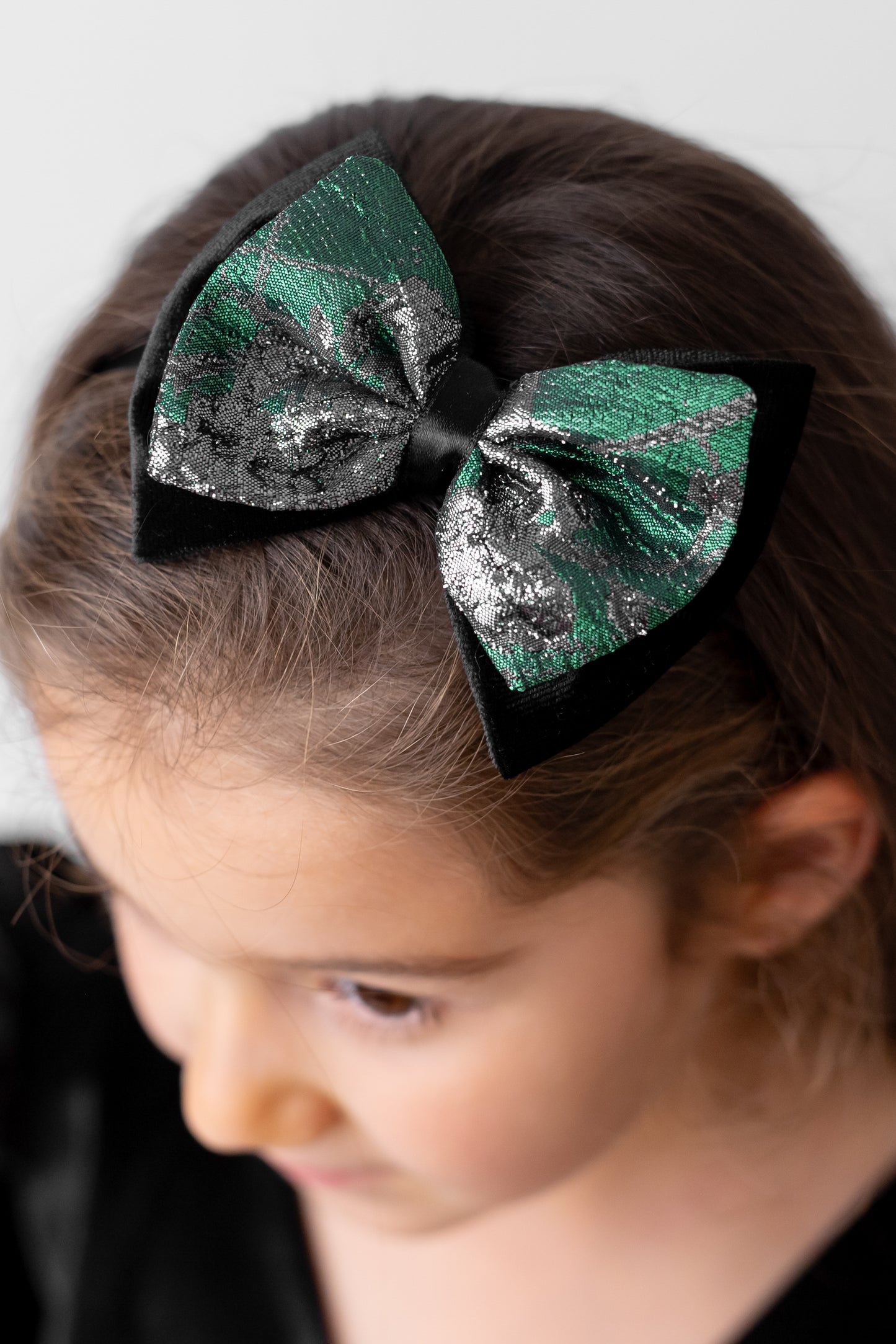 Emerald Green Christmas Dress, Velvet Brocade Flower Girl Dress