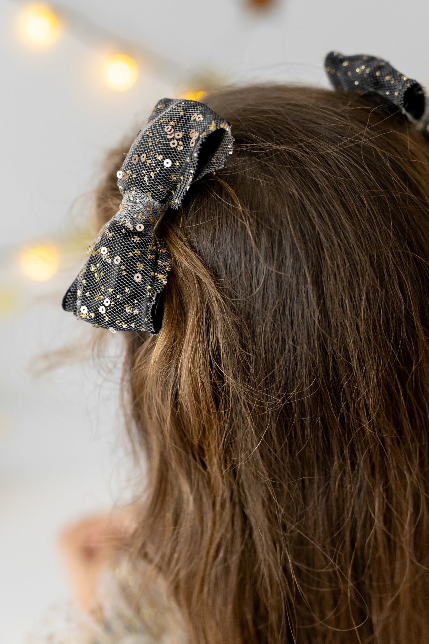 Black Velvet Baby Christmas Dress: Gold Tulle with Personalized Bag