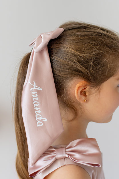 Blush Pink Flower Girl Dress: One-Shoulder