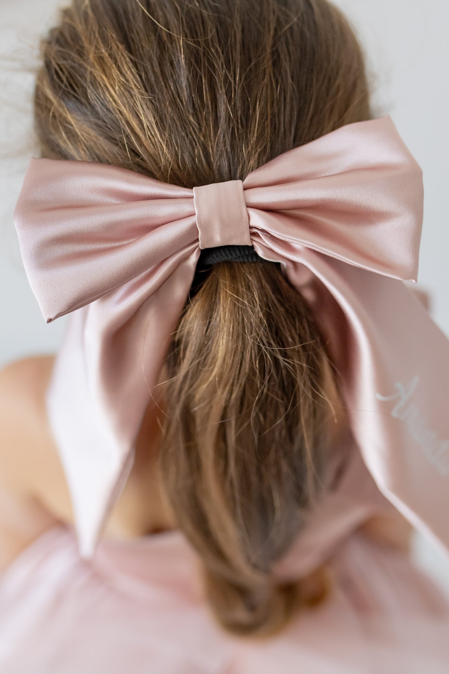 Blush Pink Flower Girl Dress: One-Shoulder