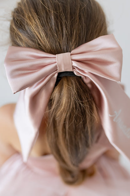 Blush Pink Flower Girl Dress: One-Shoulder