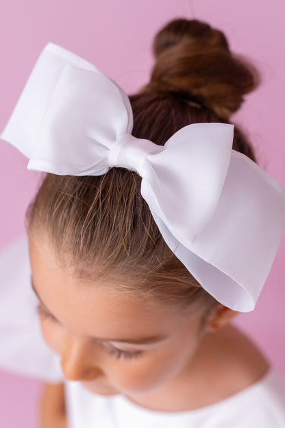Elegant Organza Flower Girl Dress with Big Bow