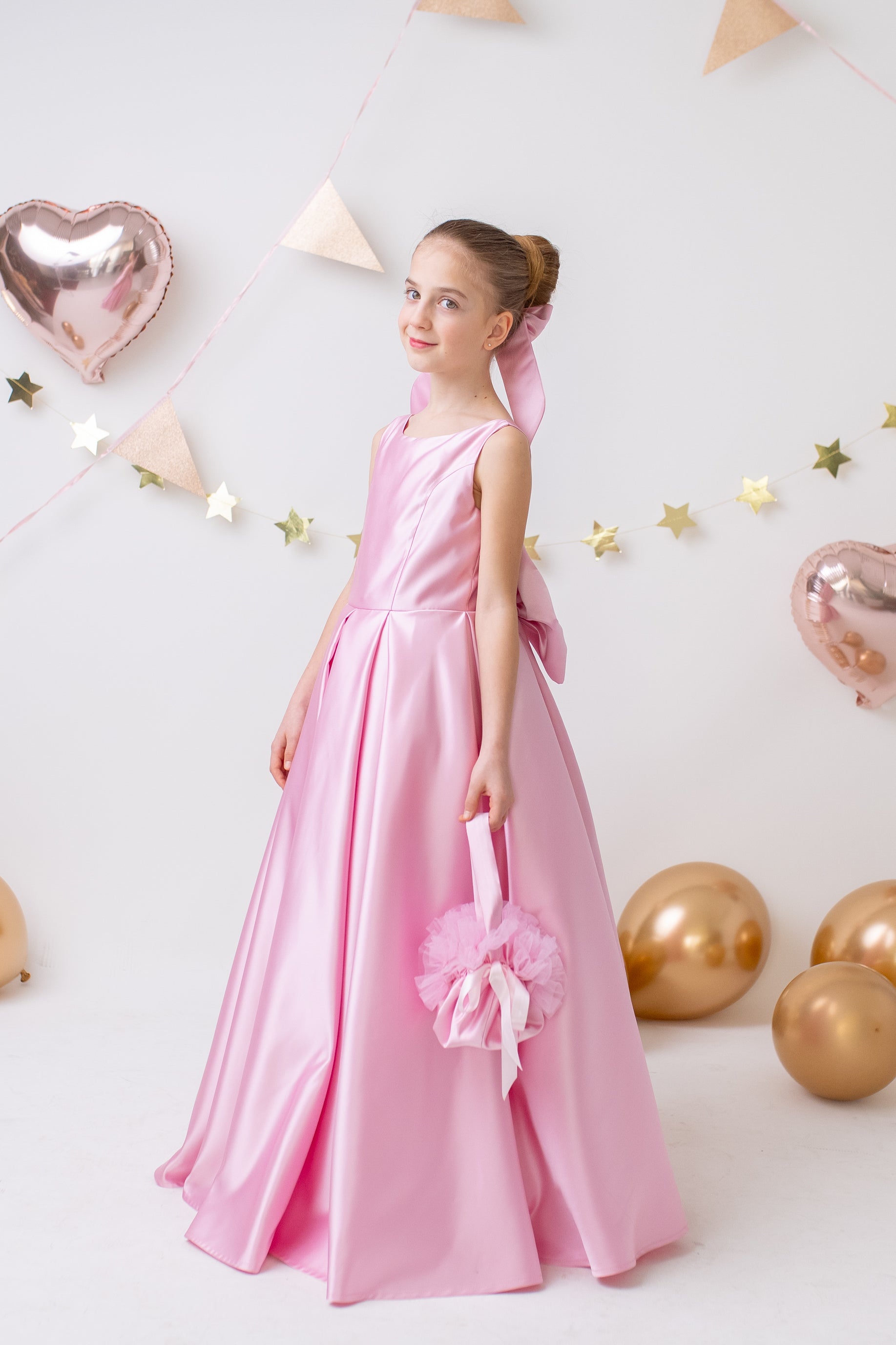 childrens bridesmaid dressing gown Mom and Daughter Matching Satin Robes Bridal & Flower Girl Set 6 / Blush Pink
