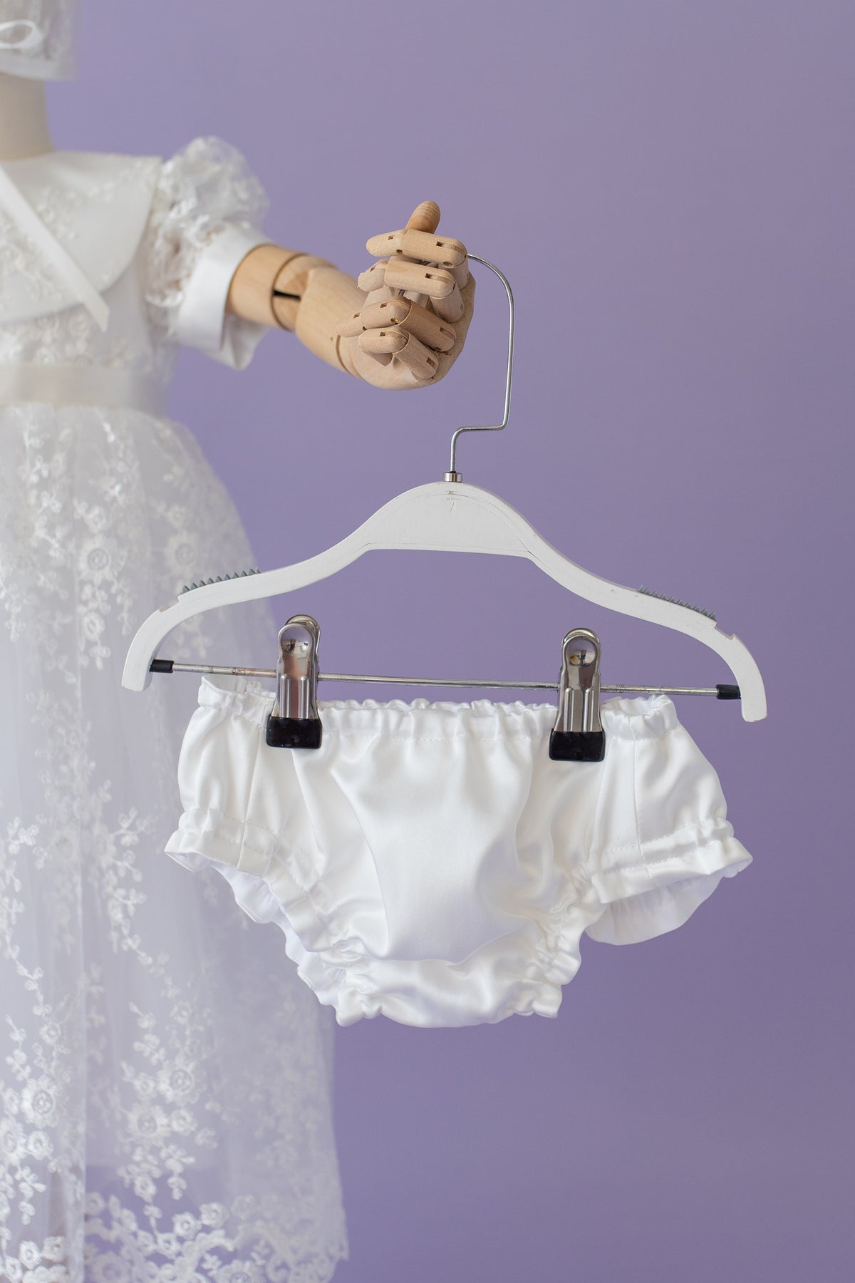 Handmade Baby Girl Baptism Dress White Lace Christening Gown with Bonnet Heirloom Blessing Outfit