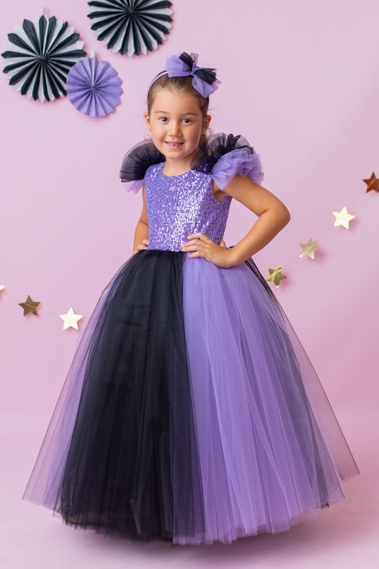 Girls Kuromi Princess Costume: Magical Flower Dress for Cosplay