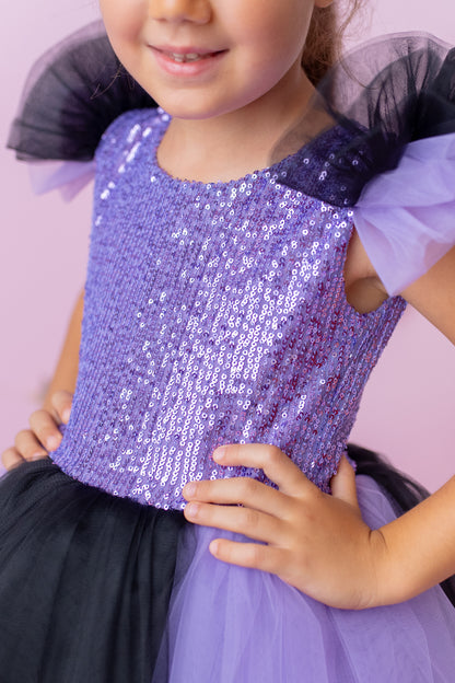 Girls Kuromi Princess Costume: Magical Flower Dress for Cosplay