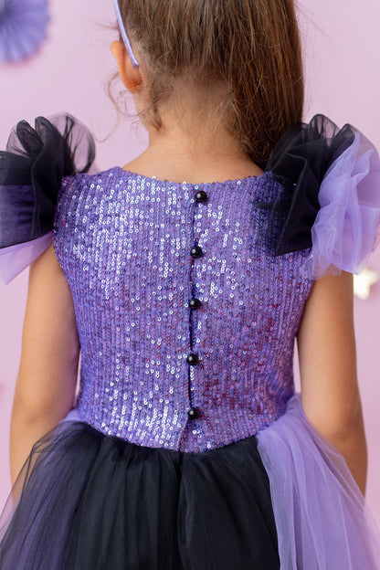 Girls Kuromi Princess Costume: Magical Flower Dress for Cosplay