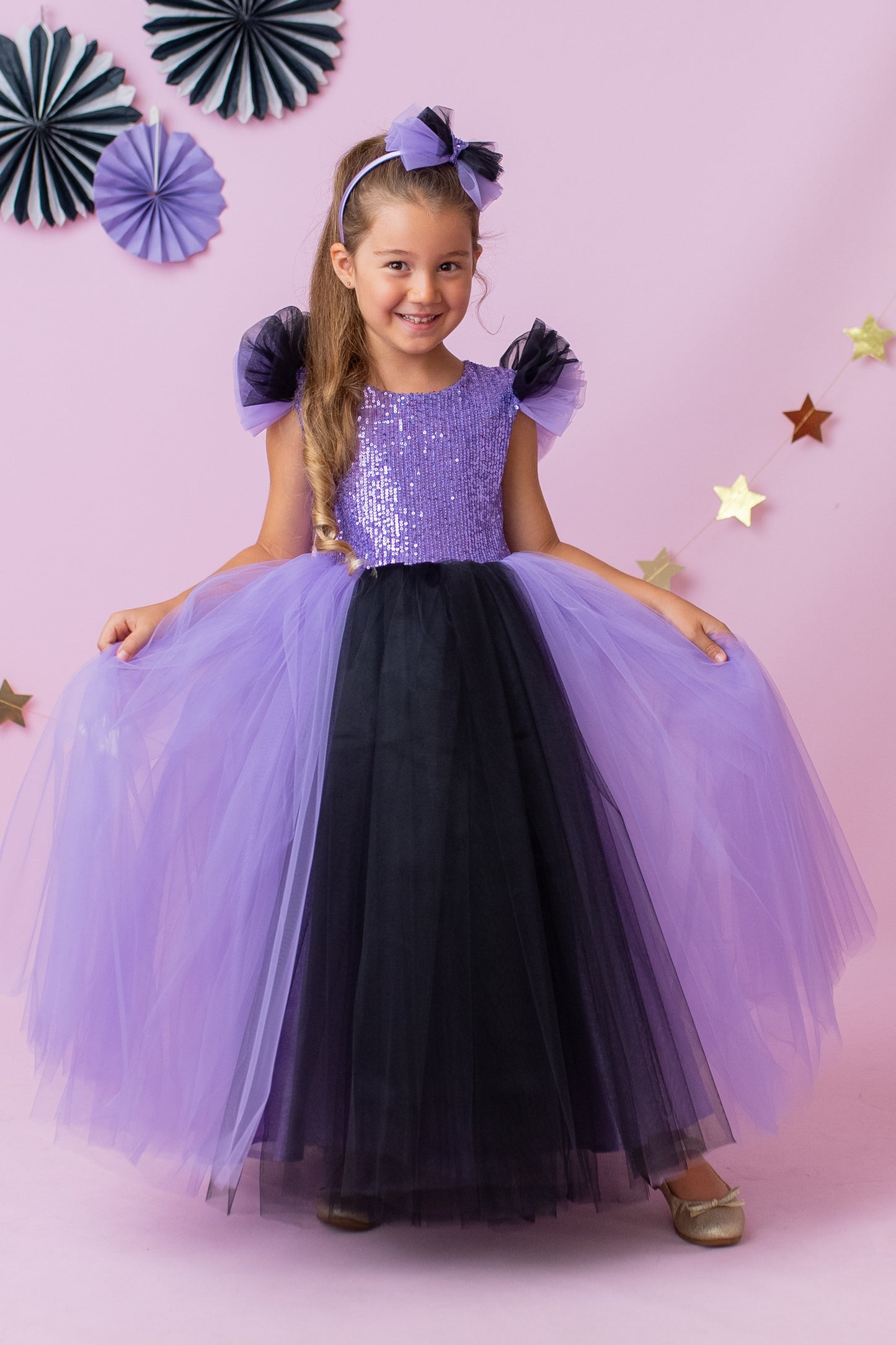 Girls Kuromi Princess Costume: Magical Flower Dress for Cosplay