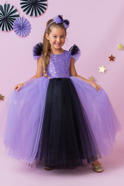 Girls Kuromi Princess Costume: Magical Flower Dress for Cosplay