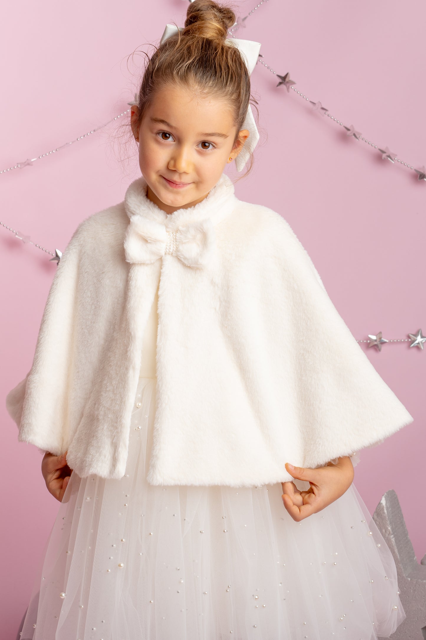 Ivory Tulle Dress: Long Sleeves
