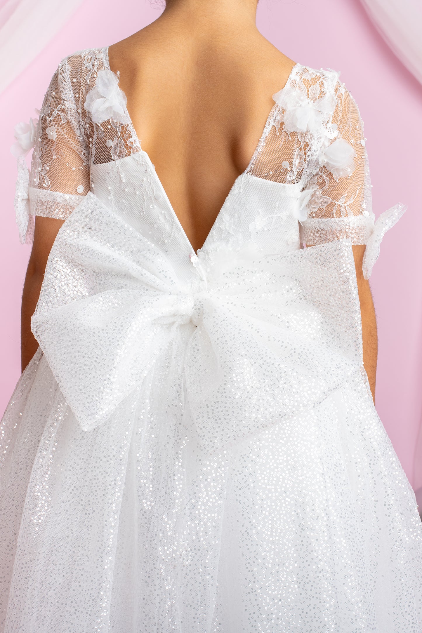 3D Flower Lace Girl Dress: Rustic Tulle Communion, Wedding
