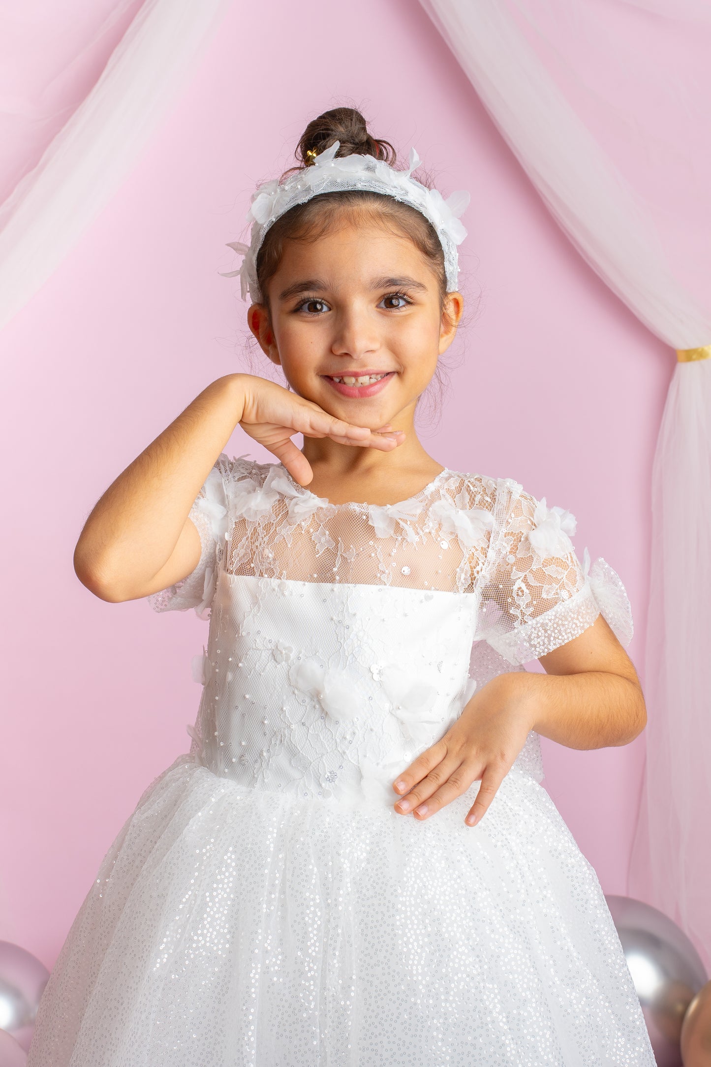 3D Flower Lace Girl Dress: Rustic Tulle Communion, Wedding