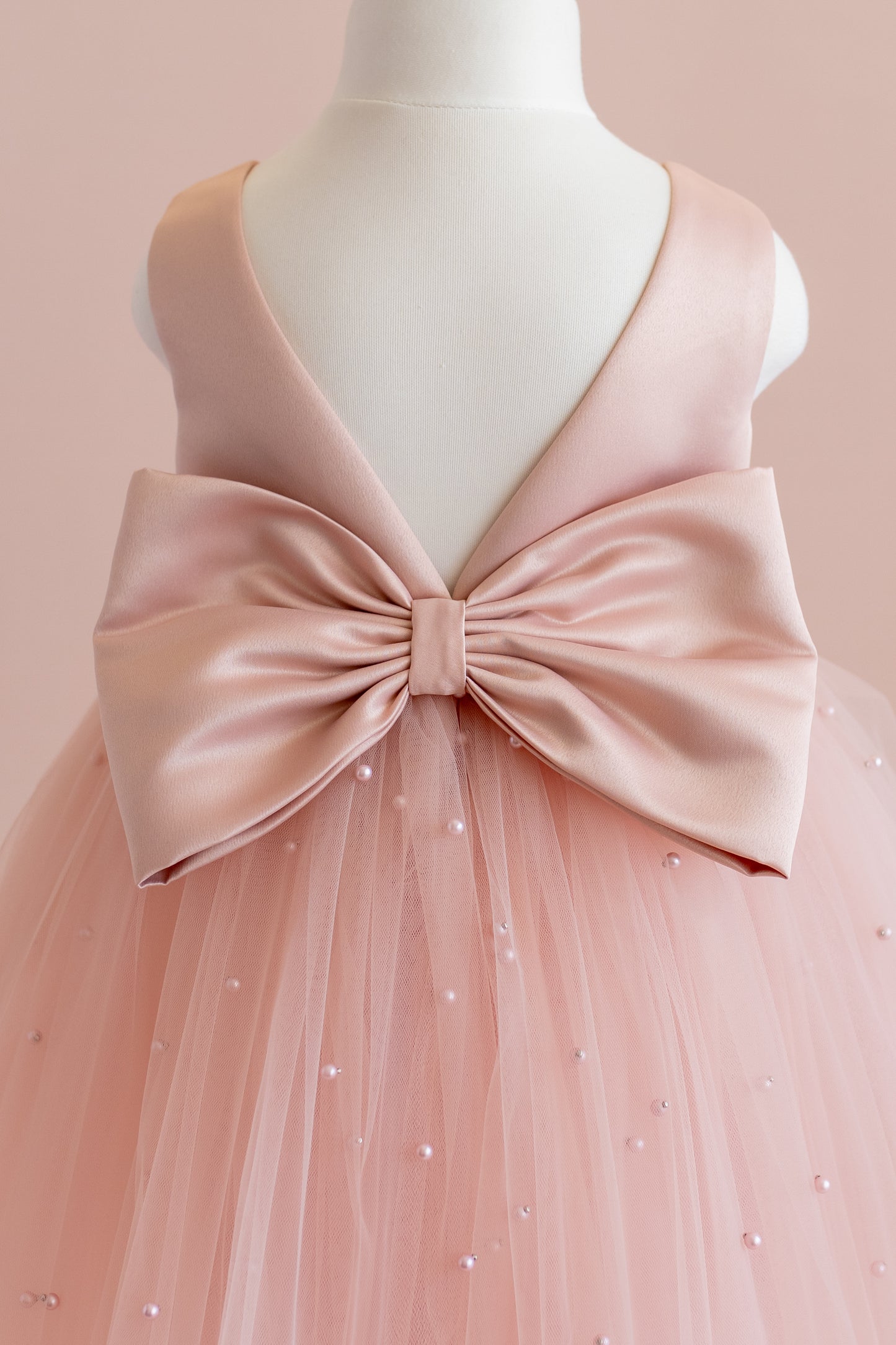 Blush Pink Pearl Tulle Dress