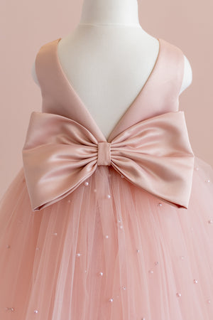 Blush Pink Pearl Tulle Dress